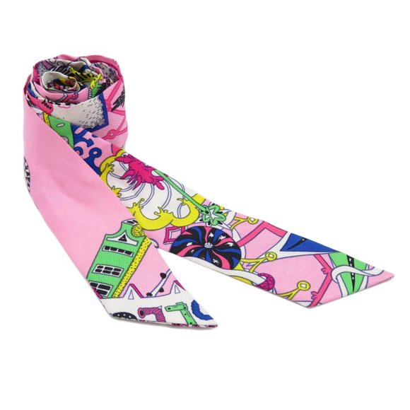Hermes Twilly Scarf Muffler Silk Women's HERMES - Picture 1 of 7